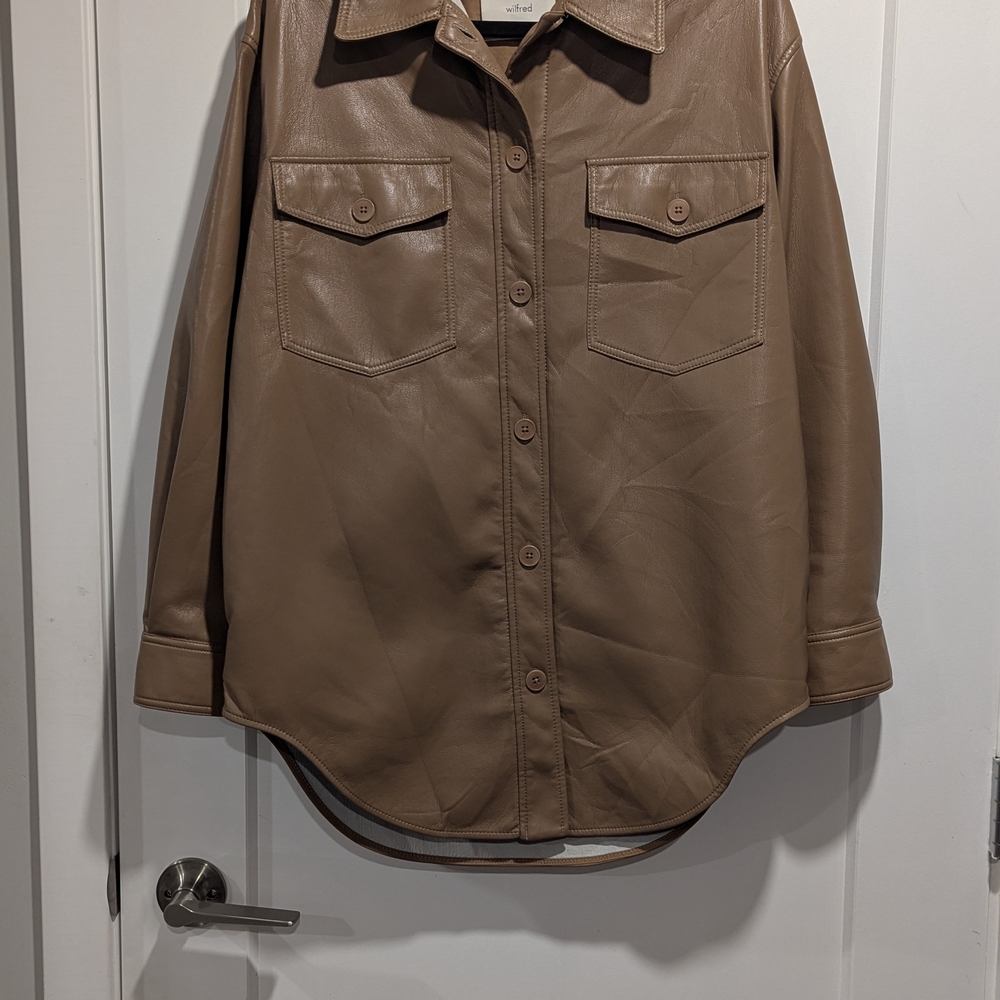 Aritzia Brown Leather Jacket